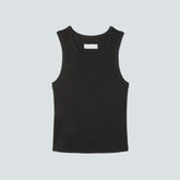 The Ribbed Cutout Tank | Black