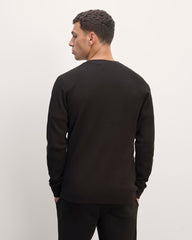 The Waffle Long-Sleeve Henley | Black