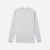 The Organic Cotton Long-Sleeve Pocket Tee | Heathered Grey
