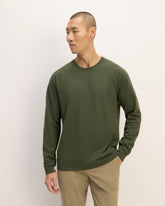 The Premium-Weight Long-Sleeve Crew | Uniform | Deep Moss Green