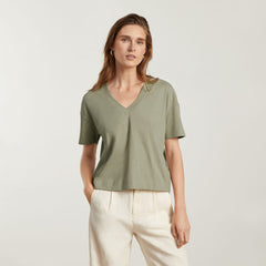 The Organic Cotton Slouchy V-Neck | Reed