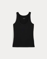 The Shimmy Scoop-Neck Tank | Black