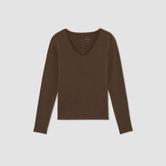 The Supima® Form Ballet Neck Tee | Cocoa