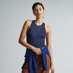 The Luxe Rib Racerback Tank | Navy