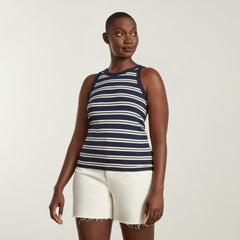 The Tank in Essential Cotton | Navy / Tan
