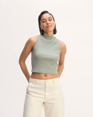 The Ribbed Mockneck Tank | Sage Green