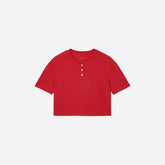 The Vintage Henley Hemp Tee | Goji Berry