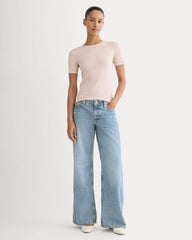 The Luxe Rib Crew | Soft Rose