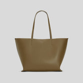 The Luxe Medium Italian Leather Tote | Beech