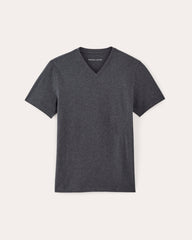 The Essential Organic V-Neck Tee | Heather Deep Navy