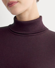 The Luxe Rib Turtleneck | Heathered Port Royale