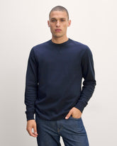 The Premium-Weight Relaxed Crew | Navy