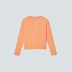The Organic Cotton Waffle Henley | Orange Chiffon
