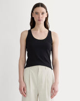 The Shimmy Scoop-Neck Tank | Black