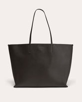 The Luxe Italian Leather Tote | Black