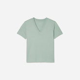 The Vintage V-Neck Hemp Tee | White Sage