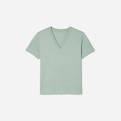 The Vintage V-Neck Hemp Tee | White Sage