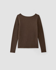 The Supima® Form Scoop-Back Tee | Cocoa