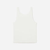 The Pima Micro-Rib Short Tank | White