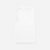 The Pima Micro-Rib Funnel-Neck Tank | White