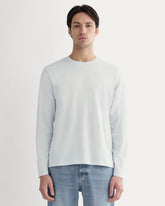 The Essential Organic Long-Sleeve Tee | Air Blue