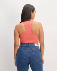 The Luxe Rib Racerback Tank | Coral