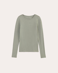 The Luxe Rib Long-Sleeve Crew | Sage Green