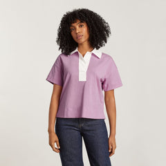 The Retro Jersey Polo | Mauve / Bone