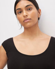 The Supima® Form Cap-Sleeve Tee | Black