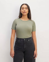 The Luxe Rib Crew | Sage Green