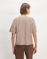 The Organic Cotton Slouchy V-Neck | Burnt Sugar