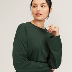 The Organic Cotton Relaxed Long Sleeve Tee | Scarab