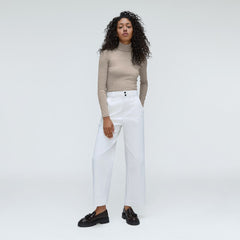 The Luxe Rib Turtleneck | Heathered Meringue