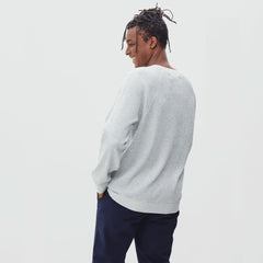 The Waffle Long-Sleeve Crew Tee | Heathered Light Grey