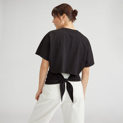 The Organic Cotton Tie Back Tee | Black