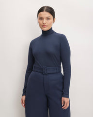 The Luxe Rib Turtleneck | Navy