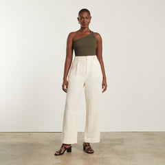 The Ribbed One-Shoulder Tank | Beech