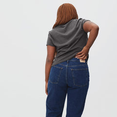 The Organic Cotton Box-Cut Pocket Tee | Charcoal | No Pocket