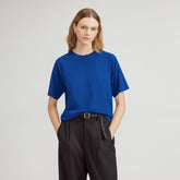 The Organic Cotton Raglan Tee | Mazarine Blue