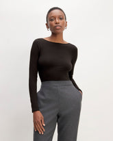 The Supima® Form Scoop-Back Tee | Black