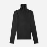 The Luxe Micro-Rib Turtleneck | Black