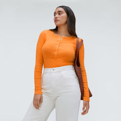 The Luxe Rib Henley | Turmeric