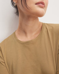 The Organic Cotton Long-Sleeve Crew | Tiger's Eye