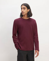 The Waffle Long-Sleeve Crew | Burgundy