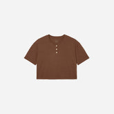 The Vintage Henley Hemp Tee | Espresso