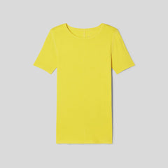 The Pima Micro-Rib Crew Tee | High Visibility Yellow