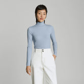 The Luxe Micro-Rib Turtleneck | Mist