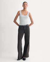 The Luxe Rib Square-Neck Tank | Classic Heather Grey