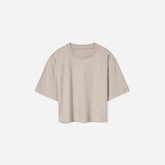 The Organic Cotton Cropped Tee | Heathered Burnt Sugar