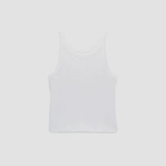The Supima® Micro-Rib Cropped Tank | White